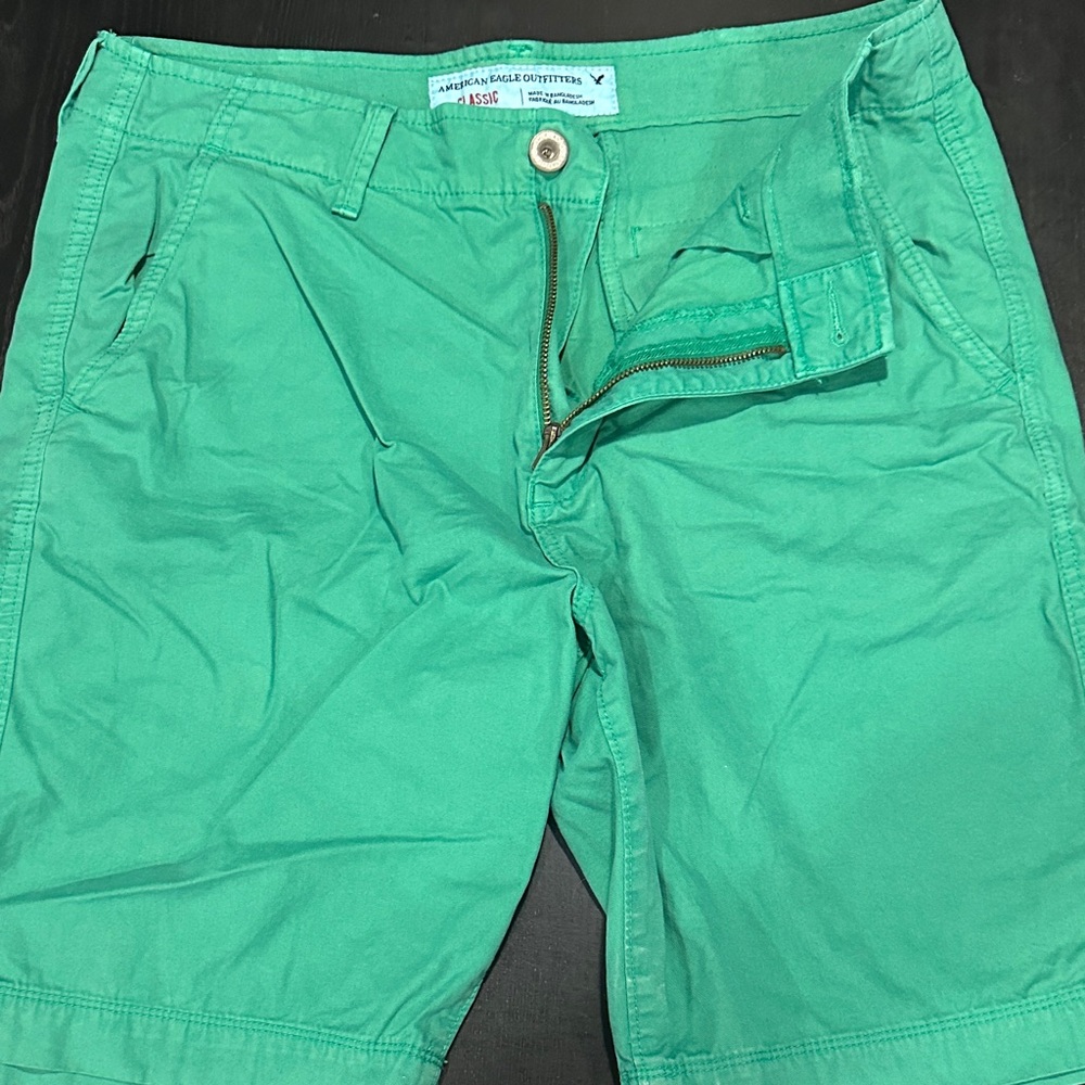 American Eagle Outfitters Men's Vibrant Green Shorts